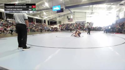 130 lbs Cons. Round 3 - Elizabeth Edgerton-Diaz, Junction City vs Caitlin Van Praag, Derby