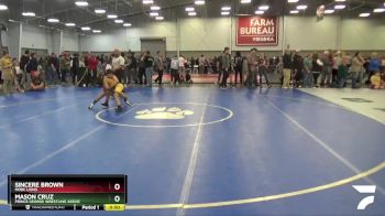 92 lbs Cons. Round 3 - Sincere Brown, MOBC Lions vs Mason Cruz, Prince George Wrestling Assoic