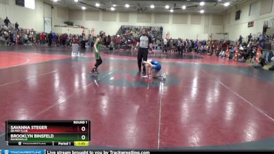 70 lbs Round 1 - Savanna Steger, EB Mat Club vs Brooklyn Binsfeld, Paynesville