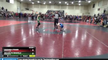 70 lbs Round 1 - Savanna Steger, EB Mat Club vs Brooklyn Binsfeld, Paynesville