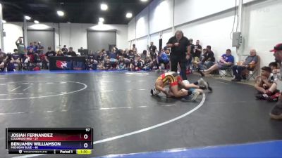 97 lbs 2nd Wrestleback (8 Team) - Josiah Fernandez, Colorado Red vs Benjamin Williamson, Michigan Blue