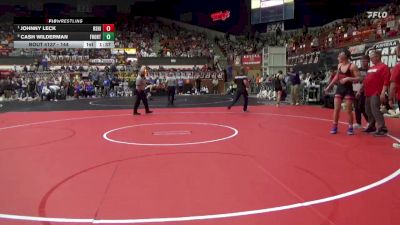 144 lbs Quarterfinal - Johnny Leck, Rose Hill vs Cash Wilderman, Frontenac Hs