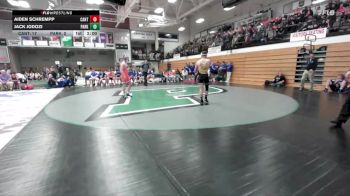 132 lbs Quarterfinals (8 Team) - Aiden Schrempp, Canton vs Jack Jodozi, Parkston