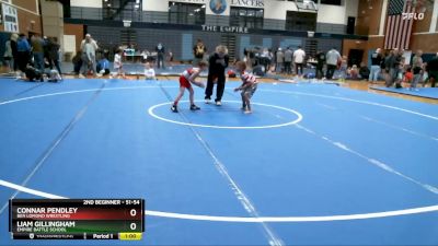 51-54 lbs Round 1 - Connar Pendley, Ben Lomond Wrestling vs Liam Gillingham, Empire Battle School