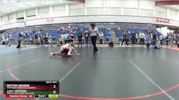 94 lbs Round 2 - Payton George, Top Flight Wrestling Academy vs Lucy Watson, Indian Creek Wrestling Club