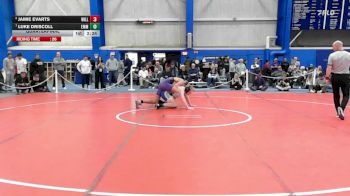 184 lbs Quarterfinal - Luke Driscoll, Emmanuel College vs Jamie Evarts, Williams College
