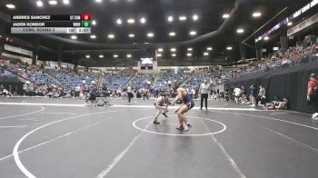 157 lbs Cons. Round 2 - Jaden Kondor, Waldorf (Iowa) vs Andres Sanchez, St. Thomas University