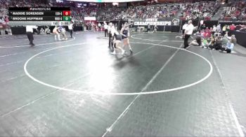 Girls 185 lbs Semifinal - Brooke Huffman, Wittenberg-Birnamwood-Girls vs Maddie Sorensen, Eau Claire North-Girls