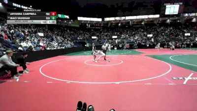 76 lbs Champ. Round 2 - Aryanna Campbell, PWCA vs Maci Vaughan, BLM1