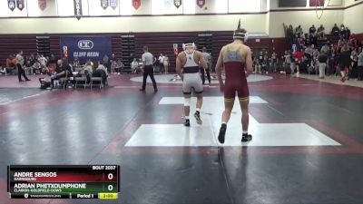 132 lbs Cons. Round 1 - Andre Sengos, Harrisburg vs Adrian Phetxoumphone, Clarion-Goldfield-Dows