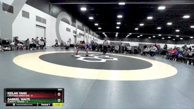 100 lbs Placement Matches (8 Team) - Keilan Yang, LAW/Crass Wrestling vs Gabriel Waite, Burnett Trained