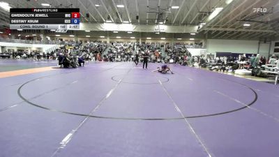 138 lbs Cons. Round 1 - Destiny Krum, Iowa Central Community College vs Gwendolyn Jewell, Missouri Valley College