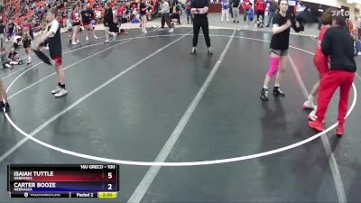 100 lbs Round 3 - Isaiah Tuttle, Nebraska vs Carter Booze, Nebraska