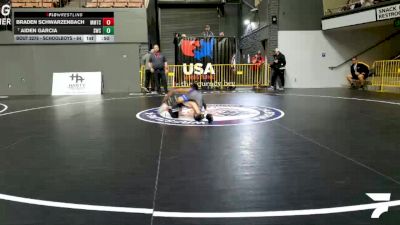 Schoolboys - 84 lbs Cons. Round 4 - Braden Schwarzenbach, MTC - MANTANONA TRAINING CENTER vs Aiden Garcia, Scotsmen Wrestling Club