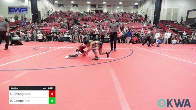 64 lbs 3rd Place - Demitri Strange, Woodland Wrestling Club vs Kael Camper, Caney Valley Wrestling