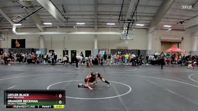 55 lbs Cons. Round 5 - Jayler Black, SMWC Wolfpack vs Granger Beckman, Hillbilly Hammers