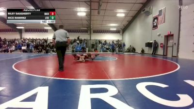 106 lbs Cons. Round 2 - Rico Ramirez, Lingle-Ft. Laramie/Southeast vs Riley Daugherty, Natrona County