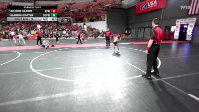 75 lbs 1st Place Match - Allison Gilbert, Menomonee Falls Wrestling Club vs Alannah Carter, Brown Deer Jr Falcons Wrestling Club