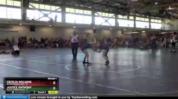 112 lbs Round 1 (4 Team) - Cecelia Williams, Black Mambas Red vs Justice Anthony, Black Mambas Blue