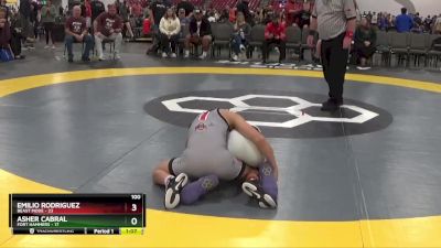 100 lbs Quarterfinals (8 Team) - Emilio Rodriguez, Beast Mode vs Asher Cabral, Fort Hammers