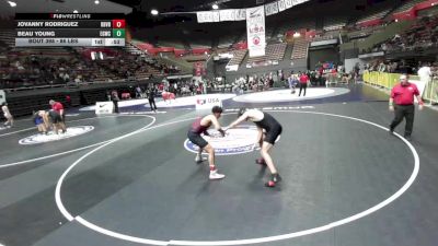 86 lbs Cons. Rd Of 16 - Jovanny Rodriguez, Rancho Buena Vista High School Wrestling vs Beau Young, Elk Grove Wrestling Club