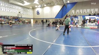 62-65 lbs Round 2 - Kysen Adams, Cougars Wrestling Club vs Jax Rodrigues, Team Prestige