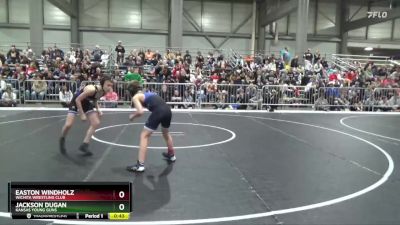 95 lbs Cons. Round 2 - Easton Windholz, Wichita Wrestling Club vs Jackson Dugan, Kansas Young Guns