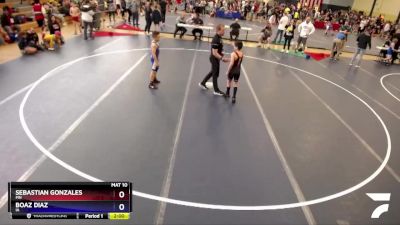 82 lbs Quarterfinal - Sebastian Gonzales, MN vs Boaz Diaz, IA