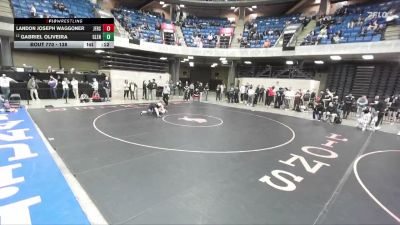 138 lbs Cons. Round 3 - Gabriel Oliveira, Stevenson vs Landon Joseph Waggoner, Lombard (Montini Catholic)