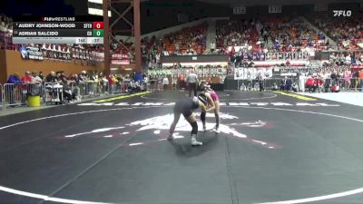 100 lbs Cons. Round 3 - Audry Johnson-Wood, Santa Fe Trail Hs vs Adrian Salcido, Colby HS