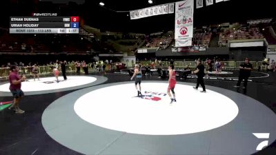 113 lbs Cons. Round 4 - Ethan Duenas, Friendly Hills Wrestling Club vs Uriah Holiday, Rough House Wrestling