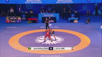 125 kg 1/4 Final - Aaron Anthony Johnson, Jamaica vs Amir Hossein Abbas Zare, Iran