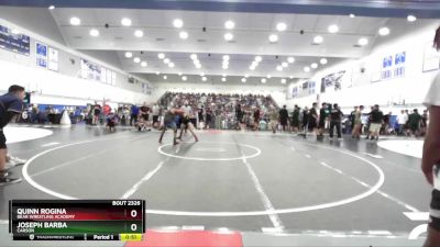 138 lbs Cons. Round 1 - Joseph Barba, Carson vs Quinn Rogina, Bear Wrestling Academy