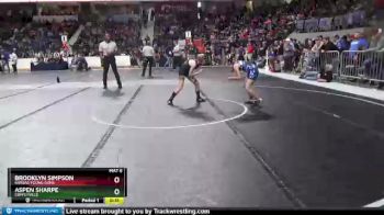 90 lbs 5th Place Match - Brooklyn Simpson, Kansas Young Guns vs Aspen Sharpe, Coffeyville