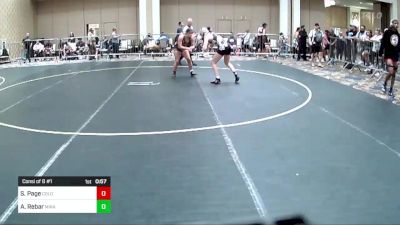 123 lbs Consi Of 8 #1 - Shyann Page, Colorado Outlaws vs Adriana Rebar, Mira Mesa Wrestling