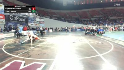 5A Boys 120 lbs Cons. Round 2 - Trey Smith, Canby Boys vs Joseph Maxfield, Dallas Boys