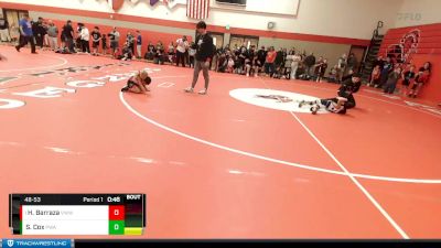 48-53 lbs Round 1 - Hector Barraza, Victory Wrestling-Central WA vs Slade Cox, Prosser Wrestling Academy