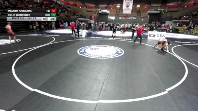 130 lbs 7th Place Match - Kylie Gutierrez, Rodriguez High School Wrestling vs Melody Quezada, Legacy Wrestling Center