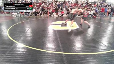 285 lbs Champ. Round 1 - Zach Cook, Central vs Atticus Breault, Erie