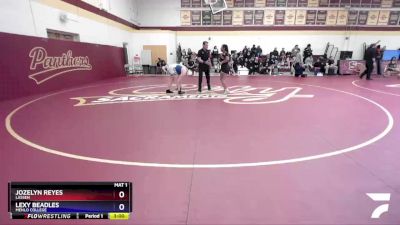 160 lbs Champ. Round 1 - Lexy Beadles, Menlo College vs Jozelyn Reyes, Lassen