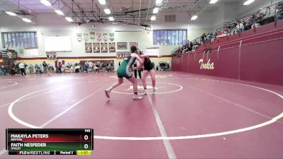145 lbs Semifinal - Faith Nesfeder, STALEY vs Makayla Peters, BENTON