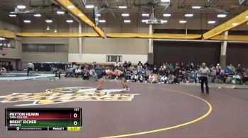 157 lbs Quarterfinal - Peyton Hearn, Thiel College vs Brent Eicher, Defiance
