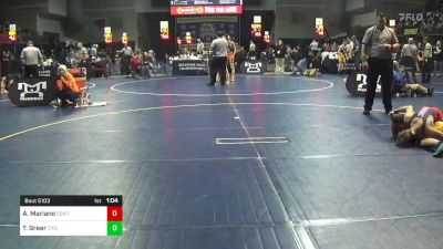 125 lbs Round Of 32 - Aidan Mariano, Central Dauphin vs Trevor Greer, Titusville