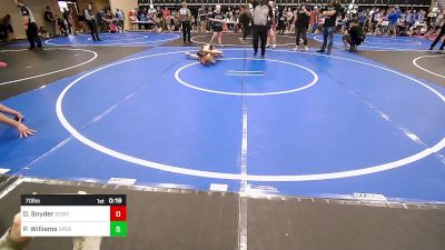 70 lbs Quarterfinal - Delanie Snyder, Dark Cloud Wrestling Club vs Presley Williams, Sperry Wrestling Club