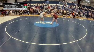 285 lbs Cons. Round 2 - Andrew Franklin, Muhlenberg vs Mohamed Abdelatty, Ursinus