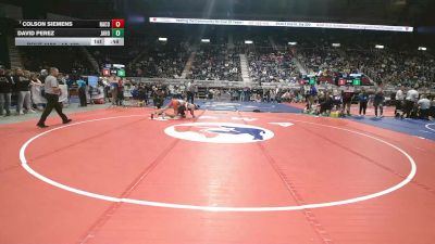 4A-120 lbs Cons. Round 1 - Colson Siemens, Natrona County vs David Perez, Jackson Hole