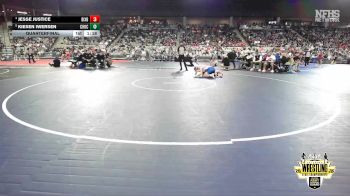 B6A-150 lbs Quarterfinal - Kiesen Iwersen, Choctaw vs Jesse Justice, Bixby