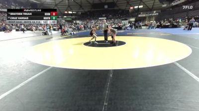 Boys 1A 113 lbs Cons. Round 4 - Cruz Vargas, Montesano vs Brayden Truax, Riverside