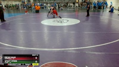 130 lbs Finals (8 Team) - Wyatt Stoks, Canby vs Micah Haas, Centennial