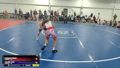 114 lbs Round 1 (16 Team) - Logan Price, Florida vs Caleb Asa, Indiana